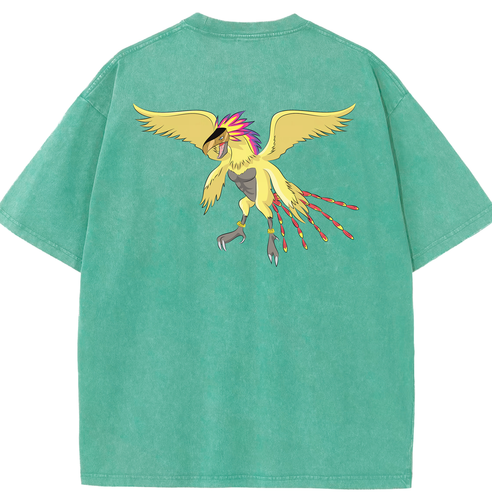 （画像用） Digimon デジタルモンスター/デジモン 綿100% ヴィンテージ風 半袖Tシャツ（背面プリント）